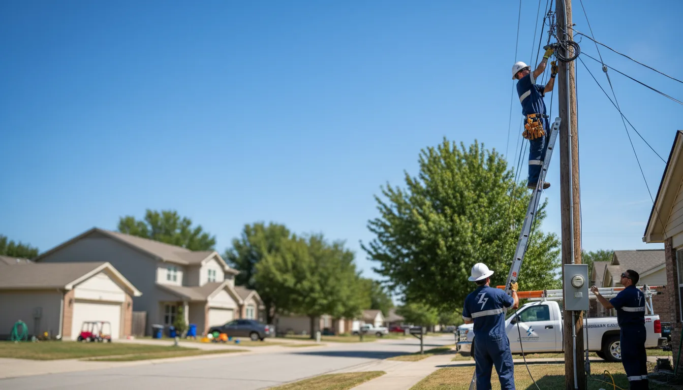 Residential electrician providing installation services in Livingston, WI